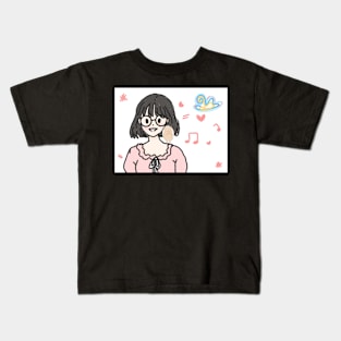 Girl with hedgehog Kids T-Shirt